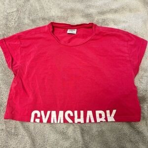 Pink gym shark crop